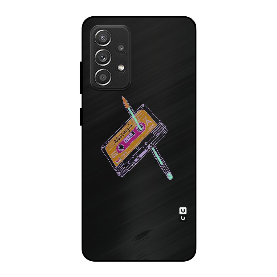 Casette Nostalgia Metal Back Case for Galaxy A52s 5G