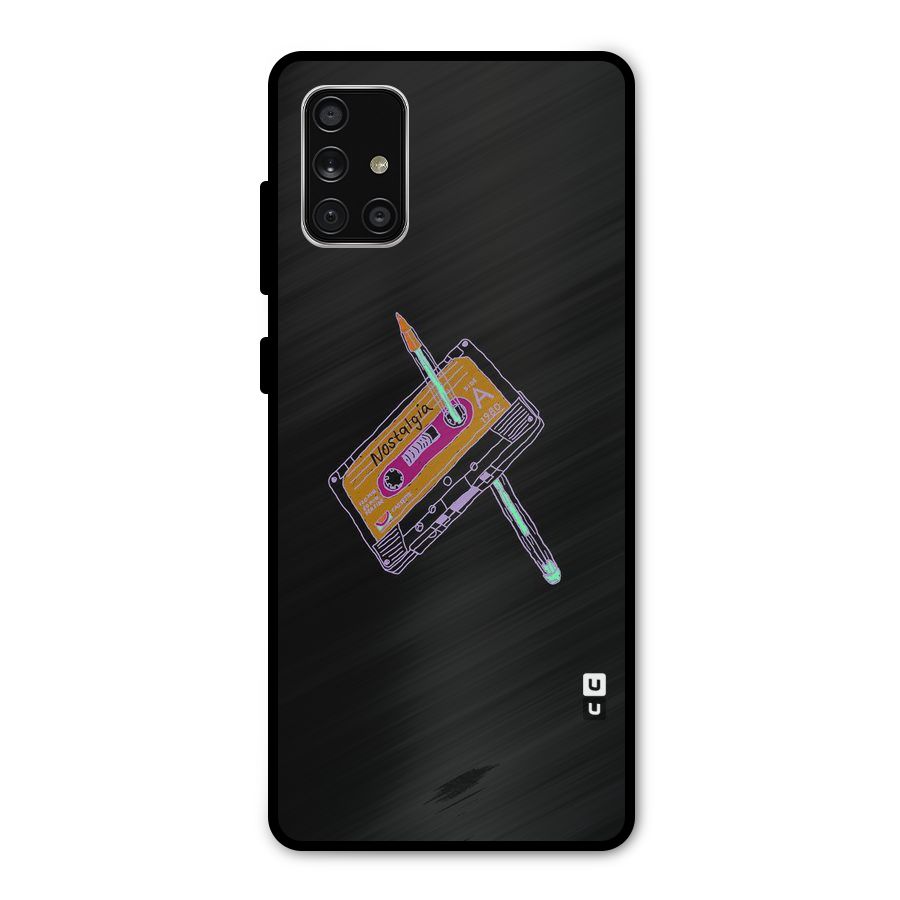 Casette Nostalgia Metal Back Case for Galaxy A71