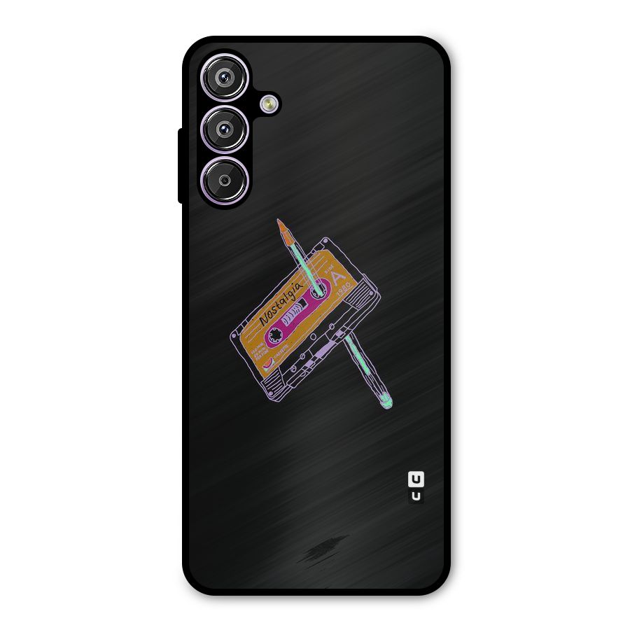 Casette Nostalgia Metal Back Case for Galaxy M15