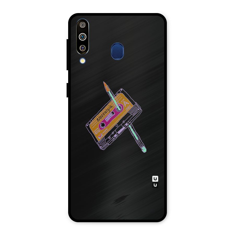 Casette Nostalgia Metal Back Case for Galaxy M30