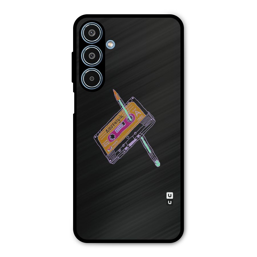 Casette Nostalgia Metal Back Case for Galaxy M35