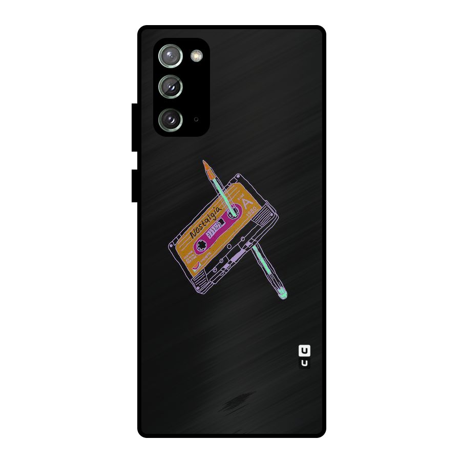 Casette Nostalgia Metal Back Case for Galaxy Note 20