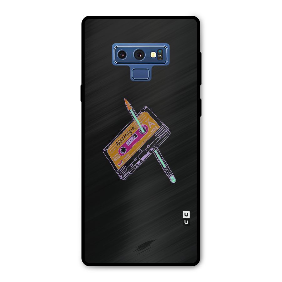 Casette Nostalgia Metal Back Case for Galaxy Note 9