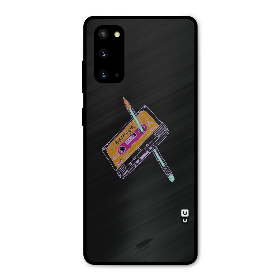 Casette Nostalgia Metal Back Case for Galaxy S20