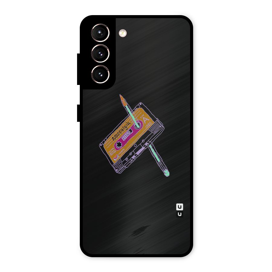 Casette Nostalgia Metal Back Case for Galaxy S21 5G