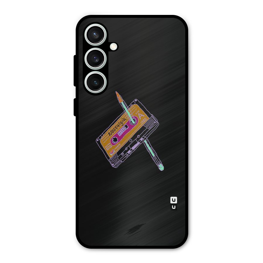 Casette Nostalgia Metal Back Case for Galaxy S23 FE