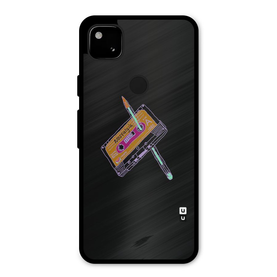 Casette Nostalgia Metal Back Case for Google Pixel 4a
