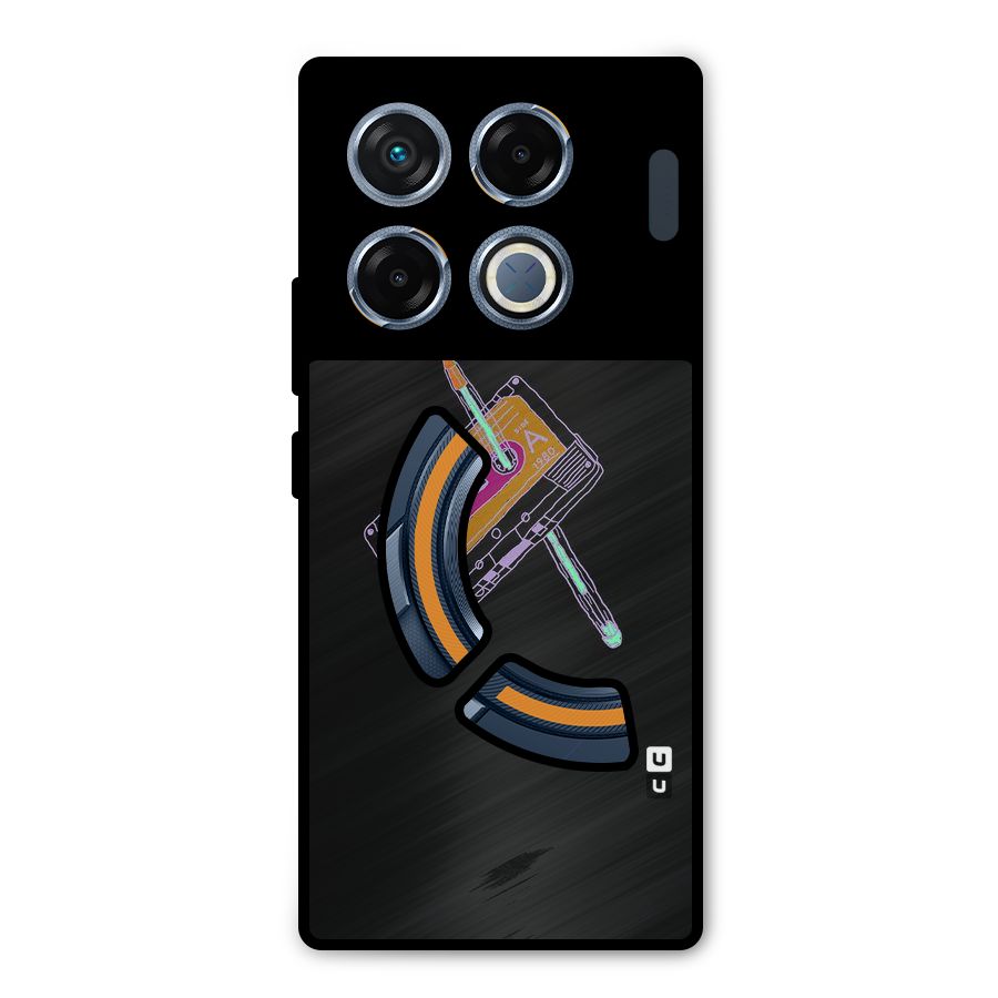 Casette Nostalgia Metal Back Case for Infinix GT 20 Pro
