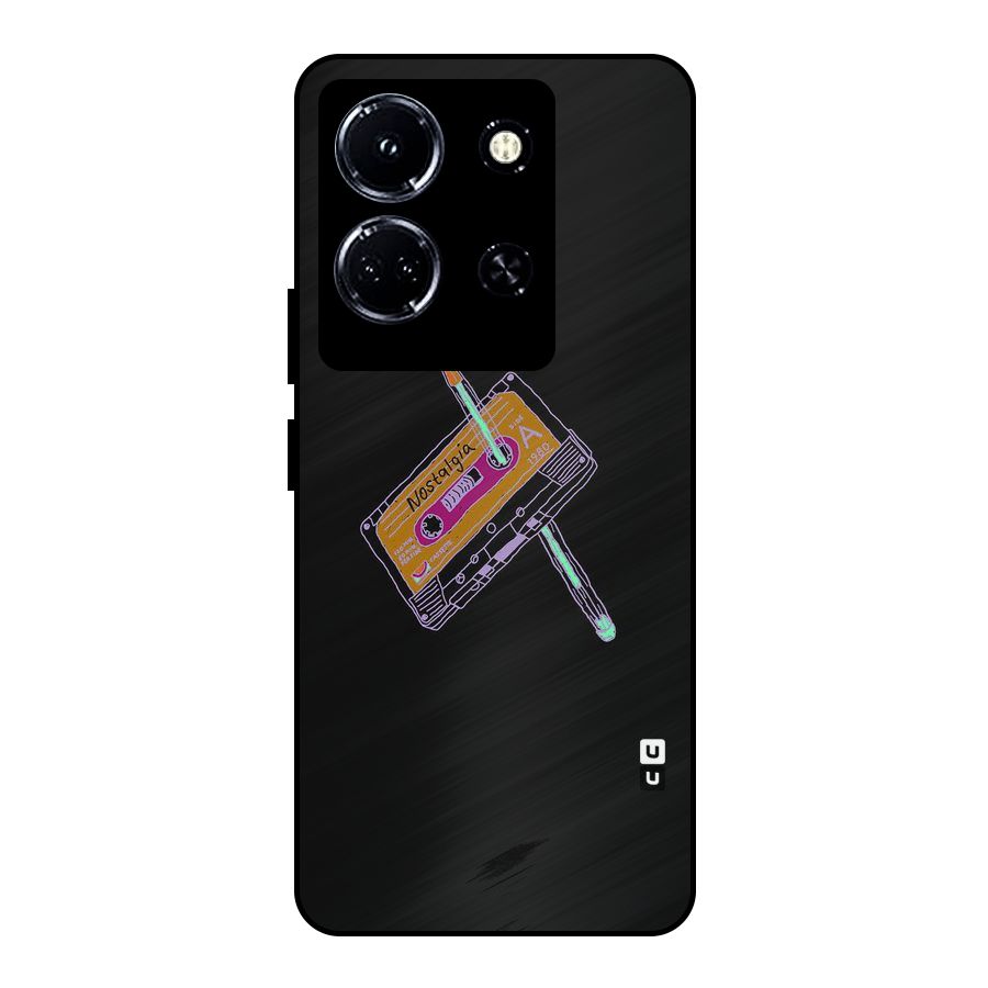 Casette Nostalgia Metal Back Case for Infinix Note 30 5G