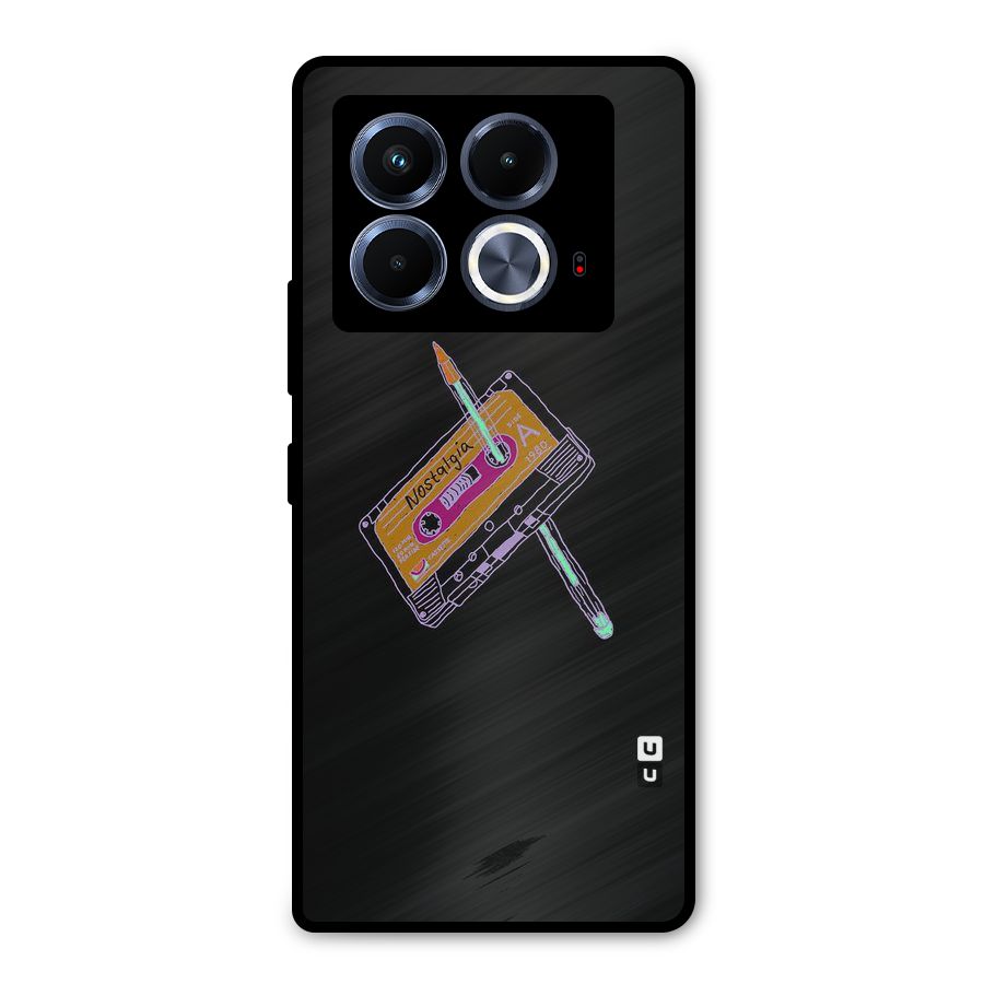 Casette Nostalgia Metal Back Case for Infinix Note 40 5G