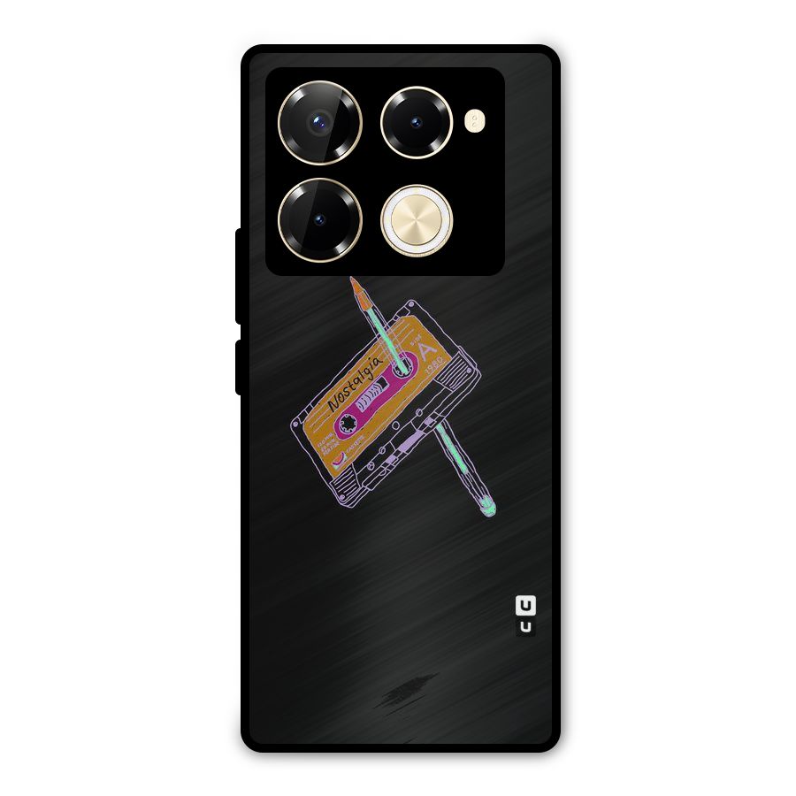 Casette Nostalgia Metal Back Case for Infinix Note 40 Pro Plus