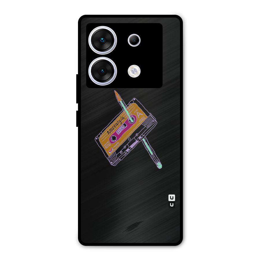 Casette Nostalgia Metal Back Case for Infinix Zero 30 5G