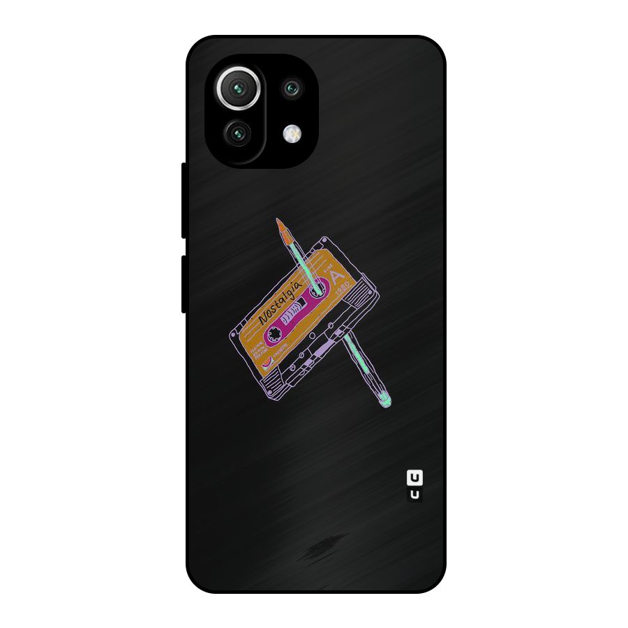 Casette Nostalgia Metal Back Case for Mi 11 Lite NE 5G