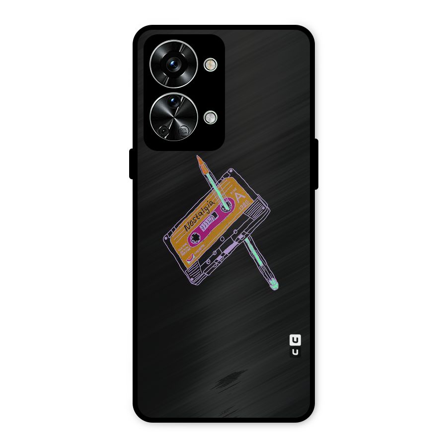 Casette Nostalgia Metal Back Case for OnePlus Nord 2T