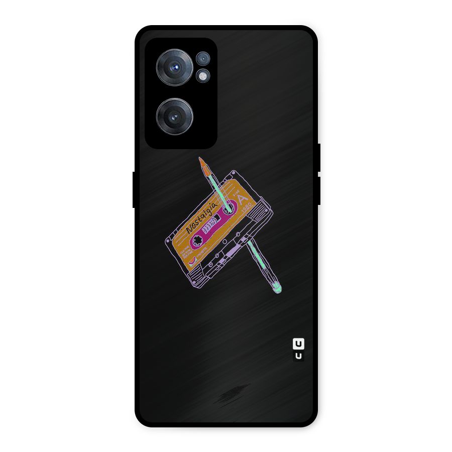 Casette Nostalgia Metal Back Case for OnePlus Nord CE 2 5G