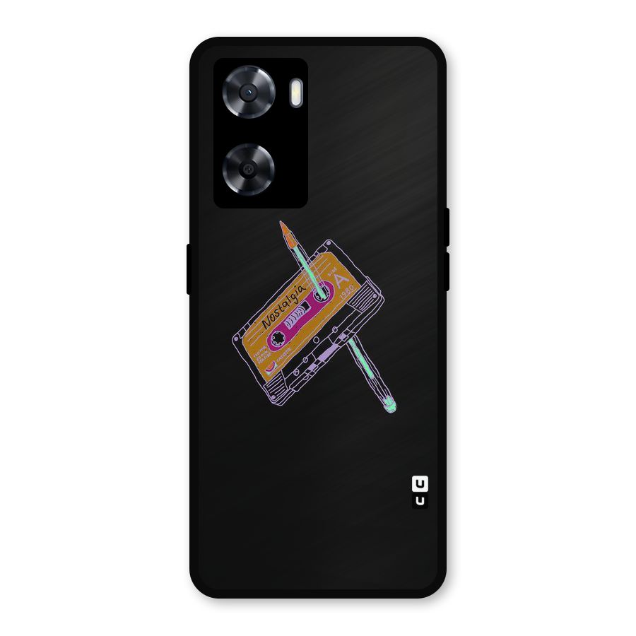 Casette Nostalgia Metal Back Case for OnePlus Nord N20 SE