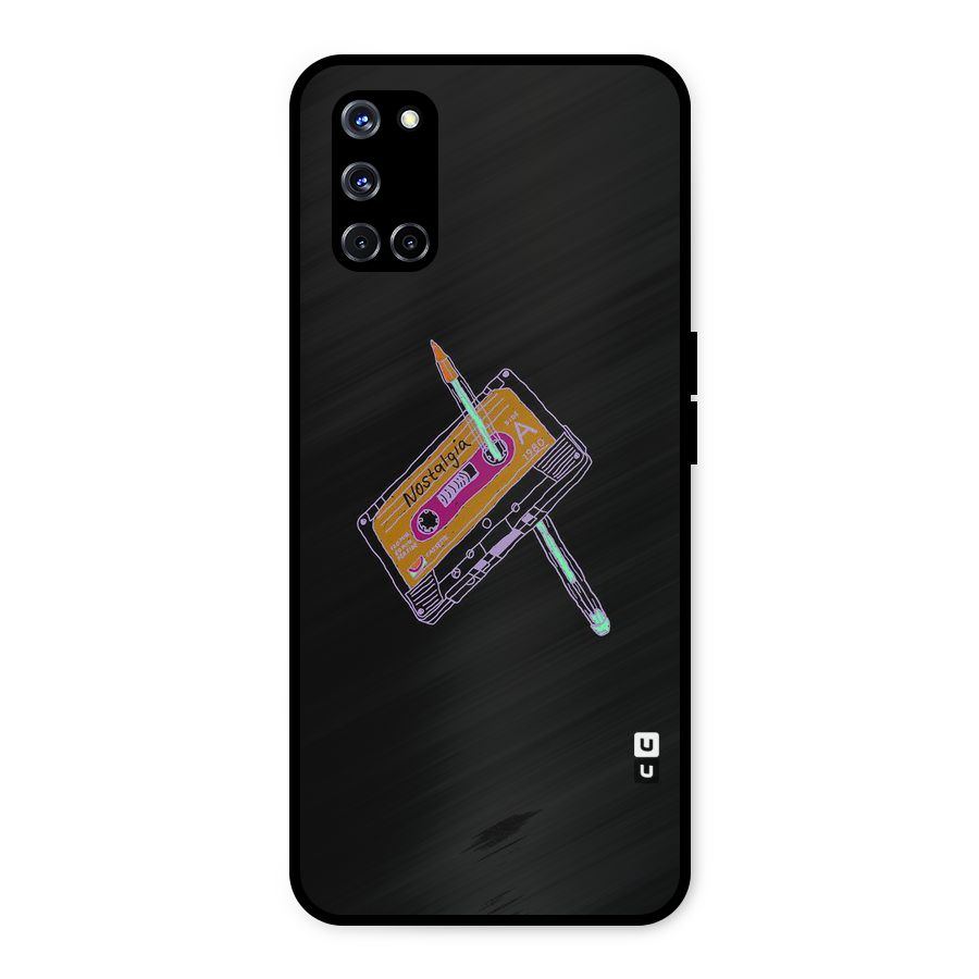 Casette Nostalgia Metal Back Case for Oppo A52
