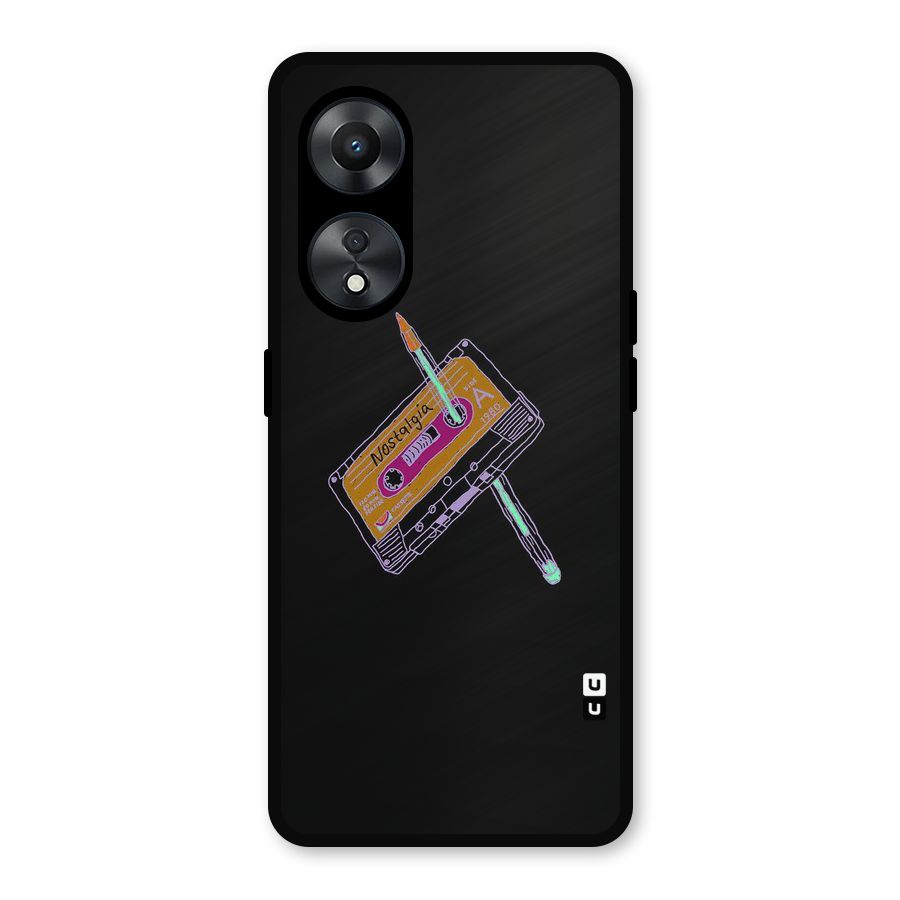 Casette Nostalgia Metal Back Case for Oppo A78