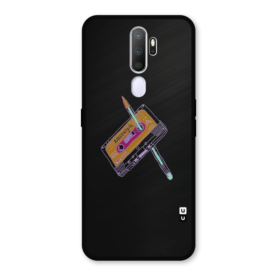 Casette Nostalgia Metal Back Case for Oppo A9 (2020)