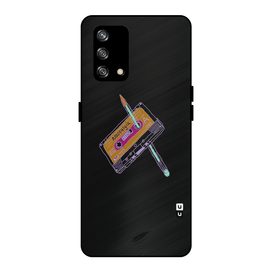 Casette Nostalgia Metal Back Case for Oppo F19