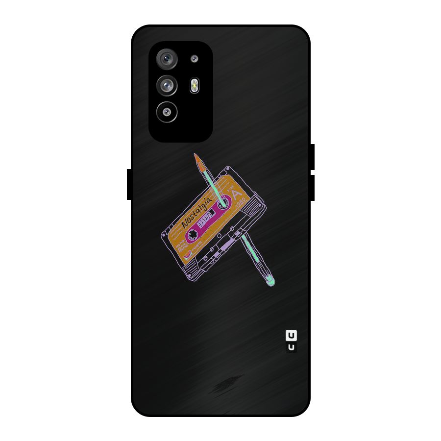 Casette Nostalgia Metal Back Case for Oppo F19 Pro Plus 5G
