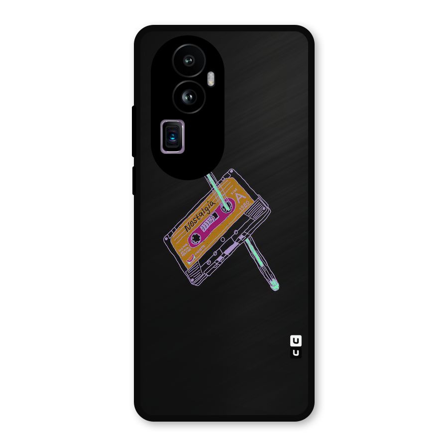 Casette Nostalgia Metal Back Case for Oppo Reno10 Pro Plus