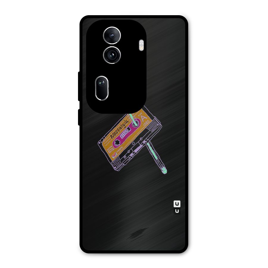 Casette Nostalgia Metal Back Case for Oppo Reno11 Pro 5G