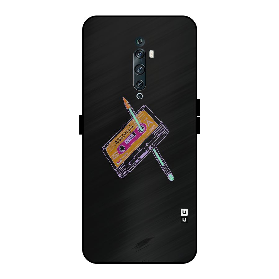 Casette Nostalgia Metal Back Case for Oppo Reno2 F