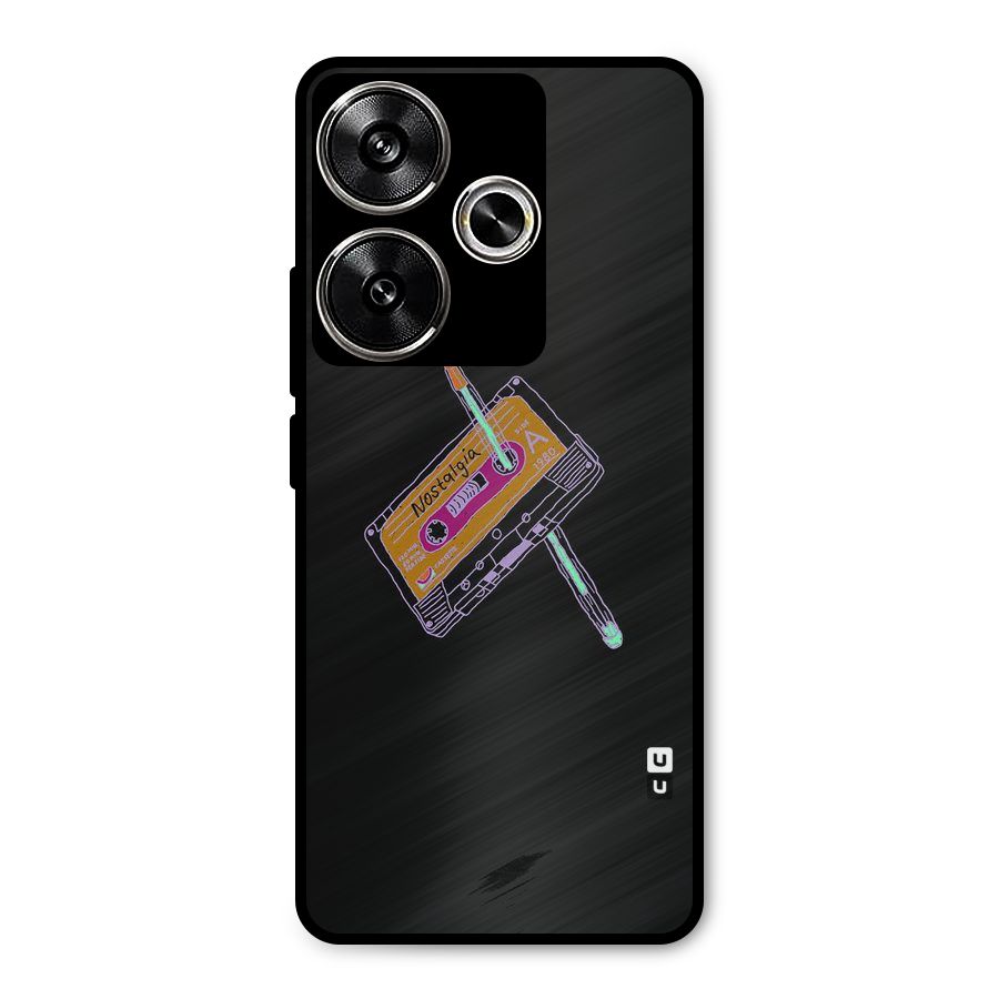Casette Nostalgia Metal Back Case for Poco F6