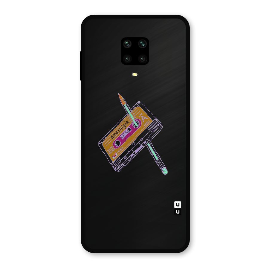 Casette Nostalgia Metal Back Case for Poco M2 Pro