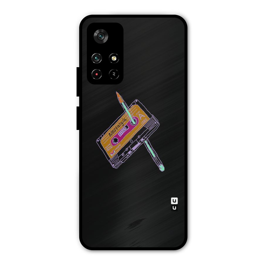 Casette Nostalgia Metal Back Case for Poco M4 Pro 5G
