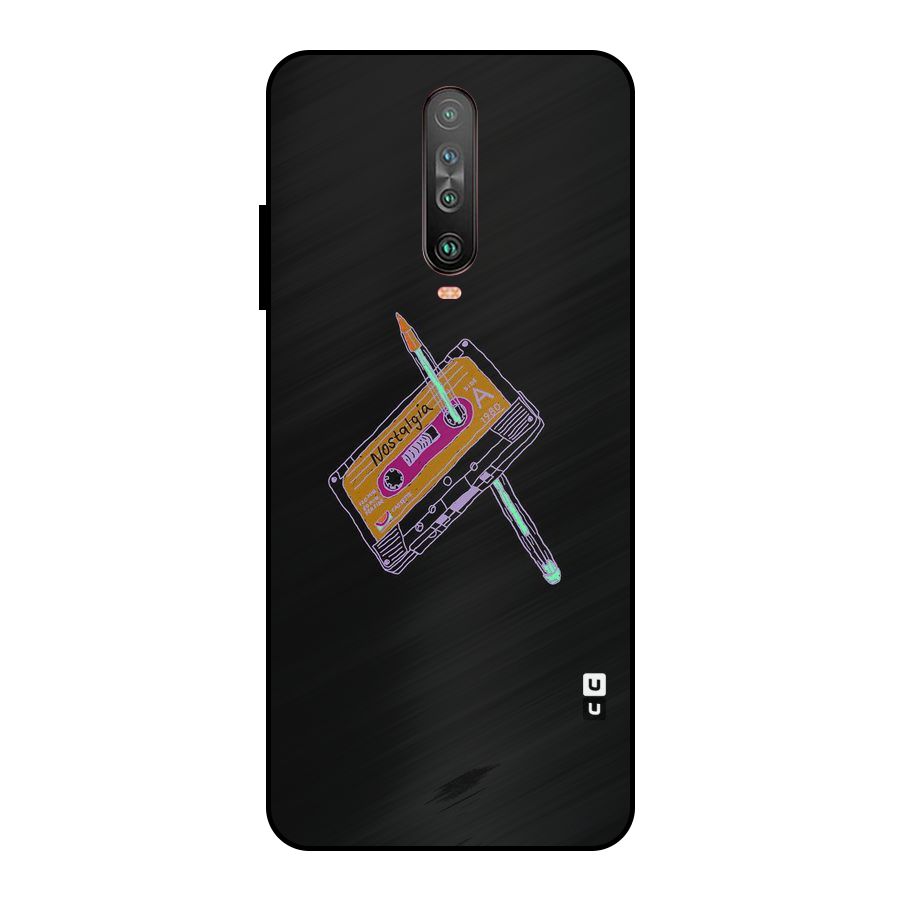Casette Nostalgia Metal Back Case for Poco X2