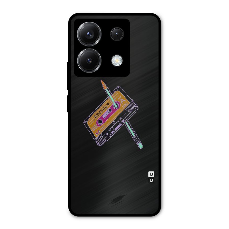 Casette Nostalgia Metal Back Case for Poco X6