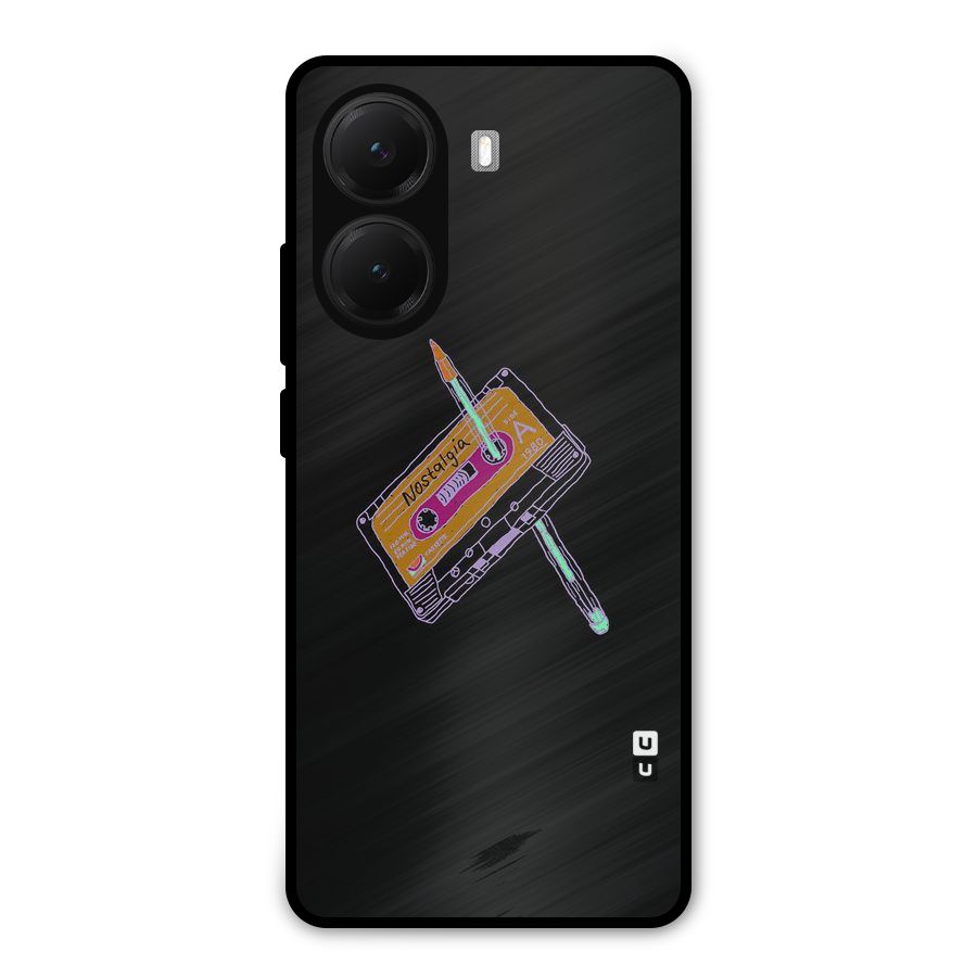 Casette Nostalgia Metal Back Case for Poco X7 Pro