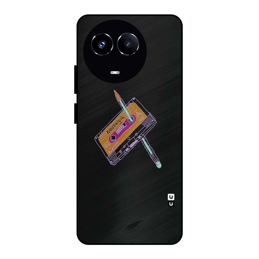 Casette Nostalgia Metal Back Case for Realme 11 5G
