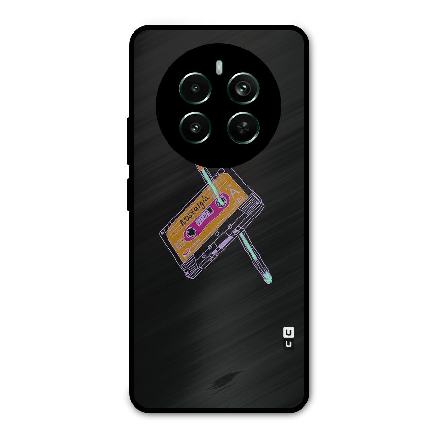 Casette Nostalgia Metal Back Case for Realme 12 Pro Plus