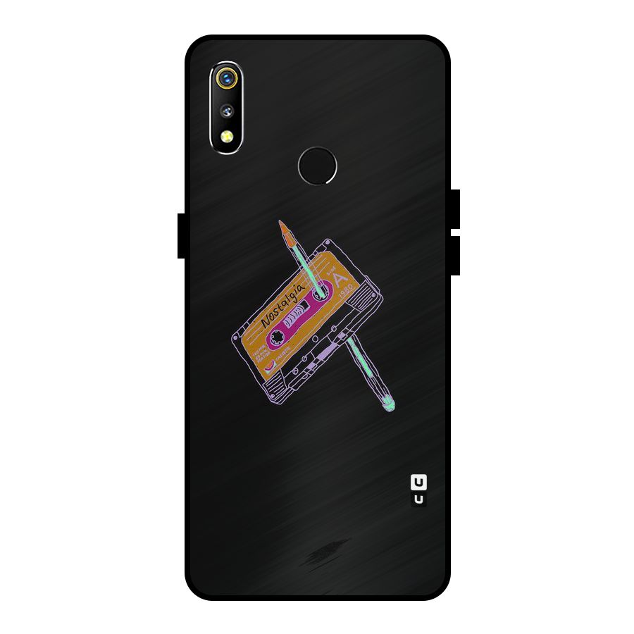 Casette Nostalgia Metal Back Case for Realme 3