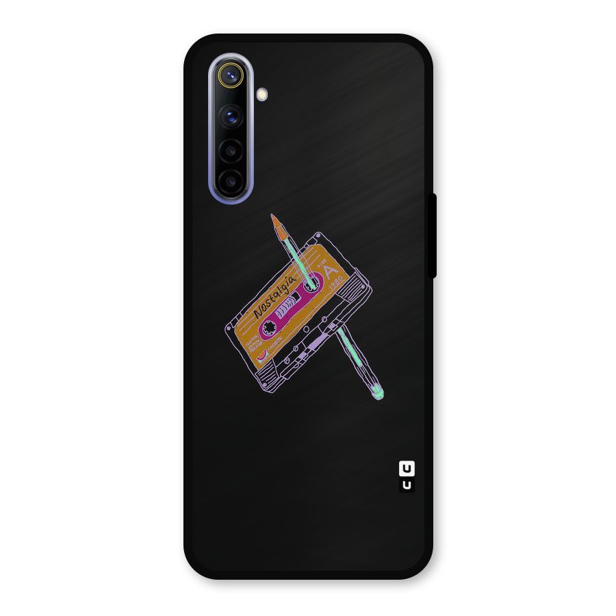 Casette Nostalgia Metal Back Case for Realme 6