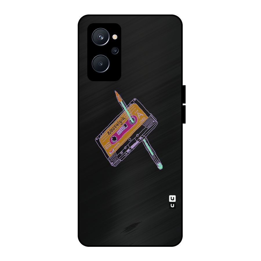 Casette Nostalgia Metal Back Case for Realme 9i 5G