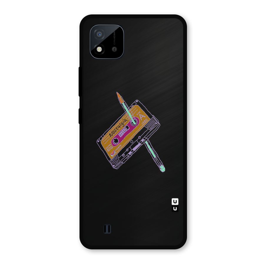 Casette Nostalgia Metal Back Case for Realme C11 2021