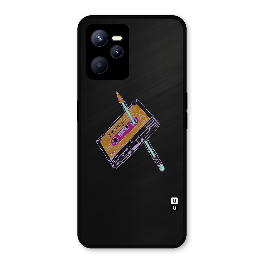 Casette Nostalgia Metal Back Case for Realme C35