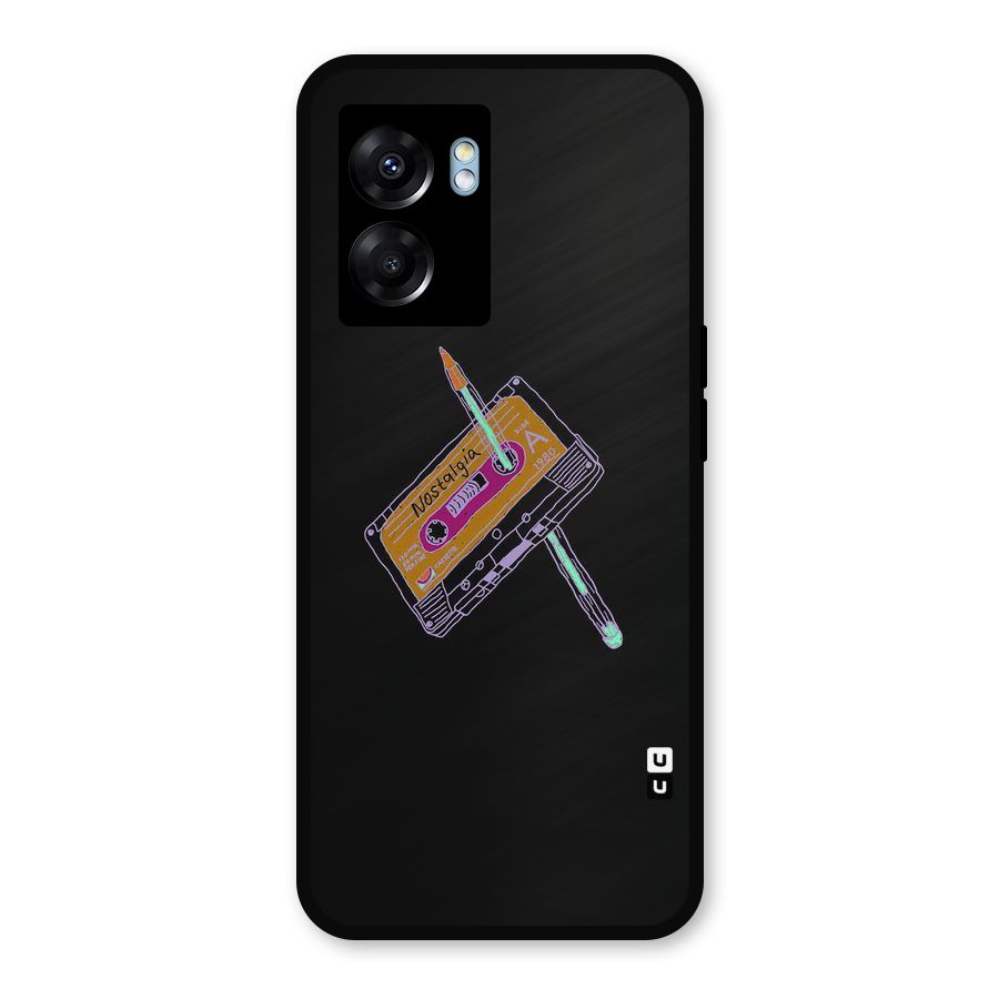 Casette Nostalgia Metal Back Case for Realme Narzo 50 5G