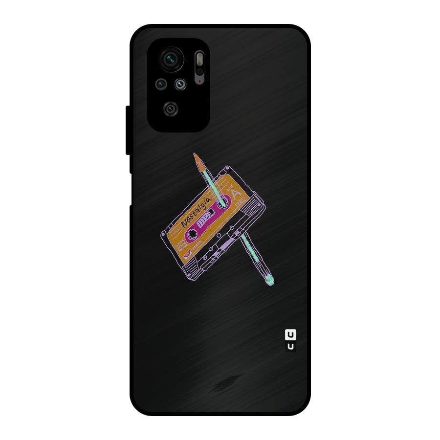 Casette Nostalgia Metal Back Case for Redmi Note 10S