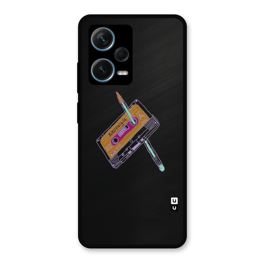 Casette Nostalgia Metal Back Case for Redmi Note 12 Pro Plus 5G