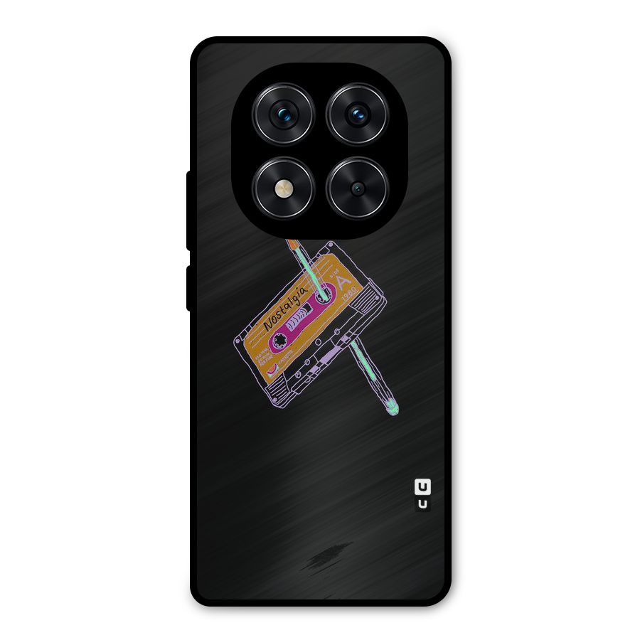 Casette Nostalgia Metal Back Case for Redmi Note 14 Pro 5G