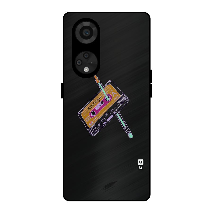 Casette Nostalgia Metal Back Case for Reno8 T 5G