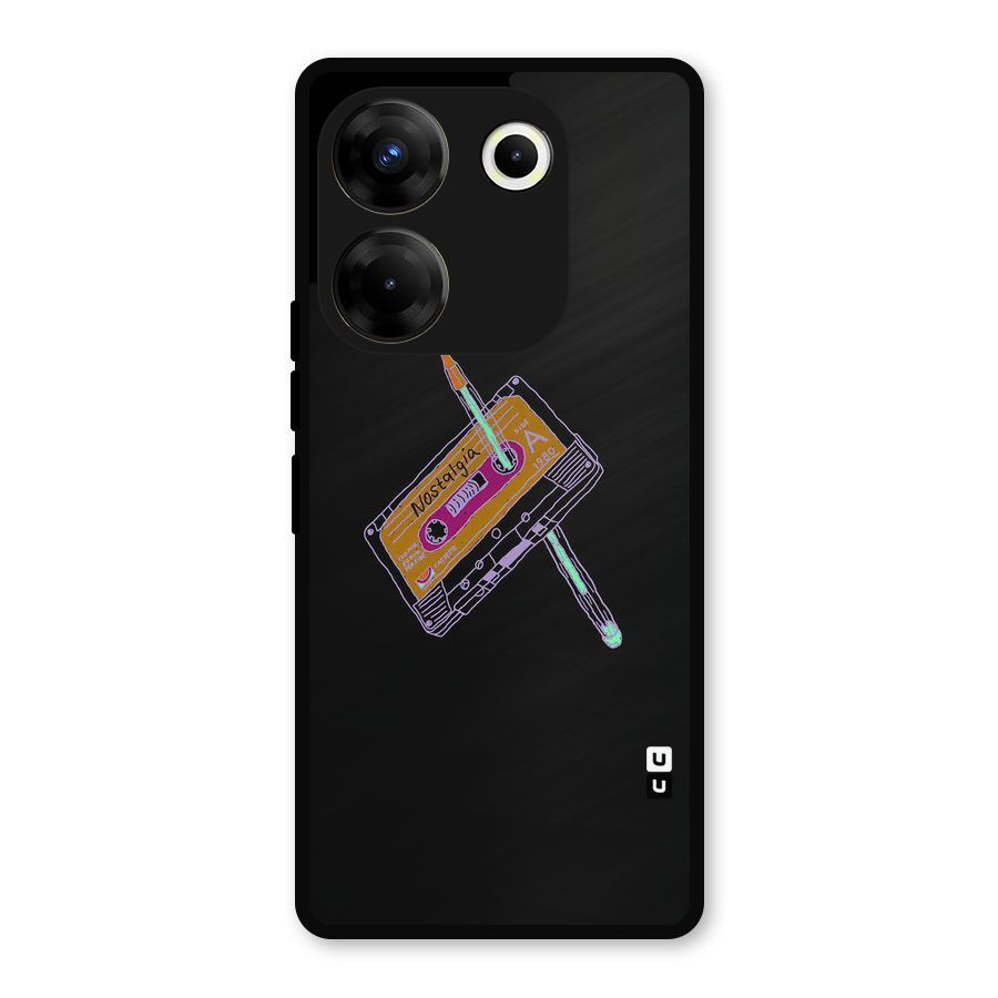 Casette Nostalgia Metal Back Case for Tecno Camon 20 Pro