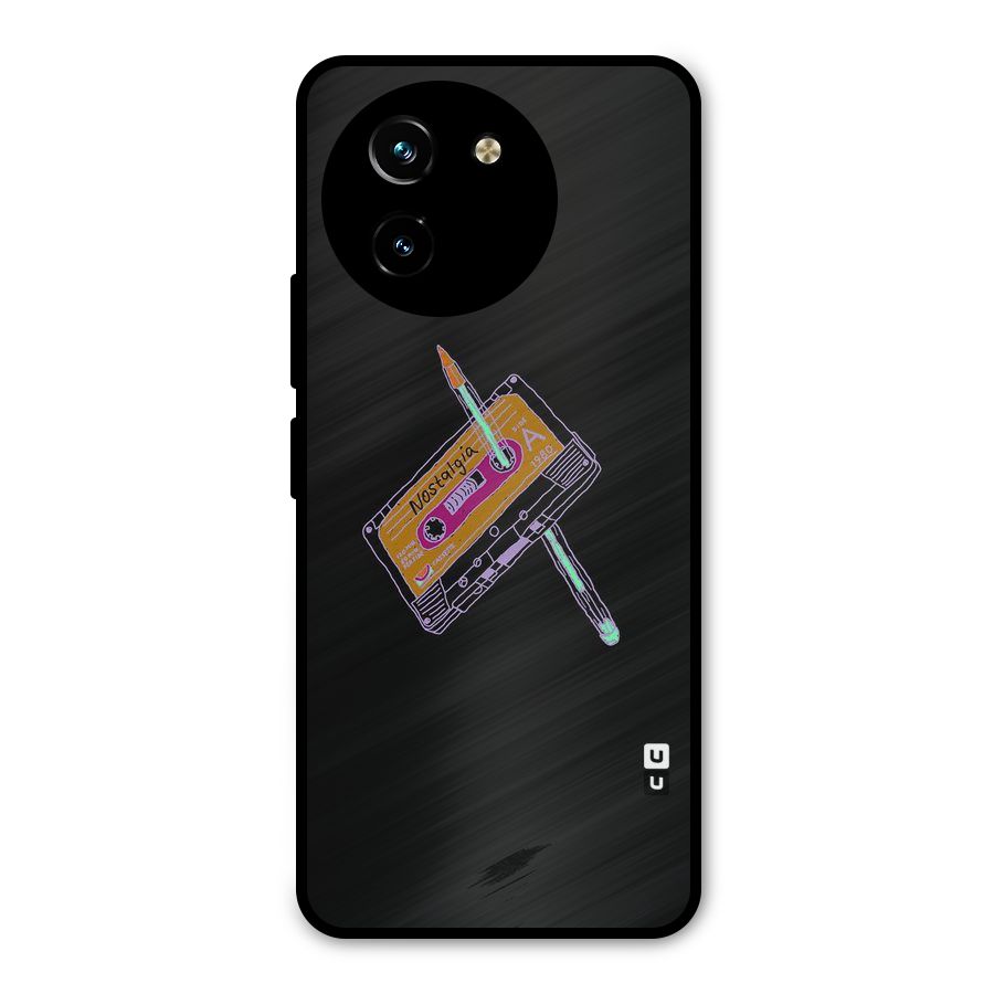Casette Nostalgia Metal Back Case for Vivo T3x