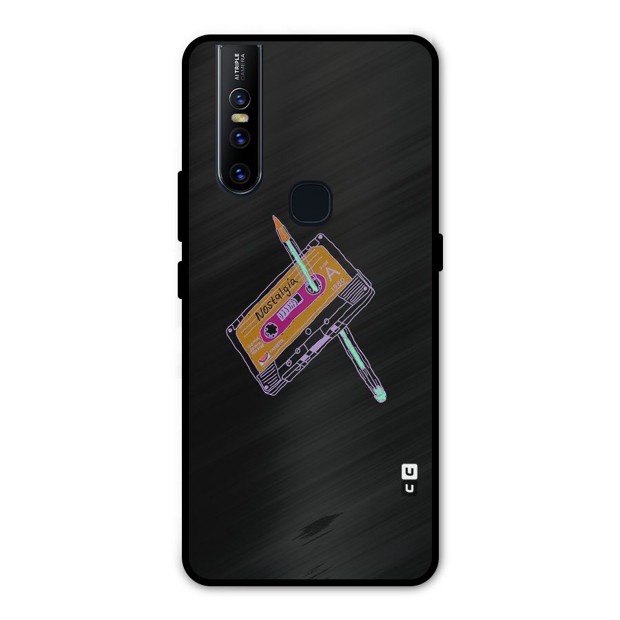 Casette Nostalgia Metal Back Case for Vivo V15