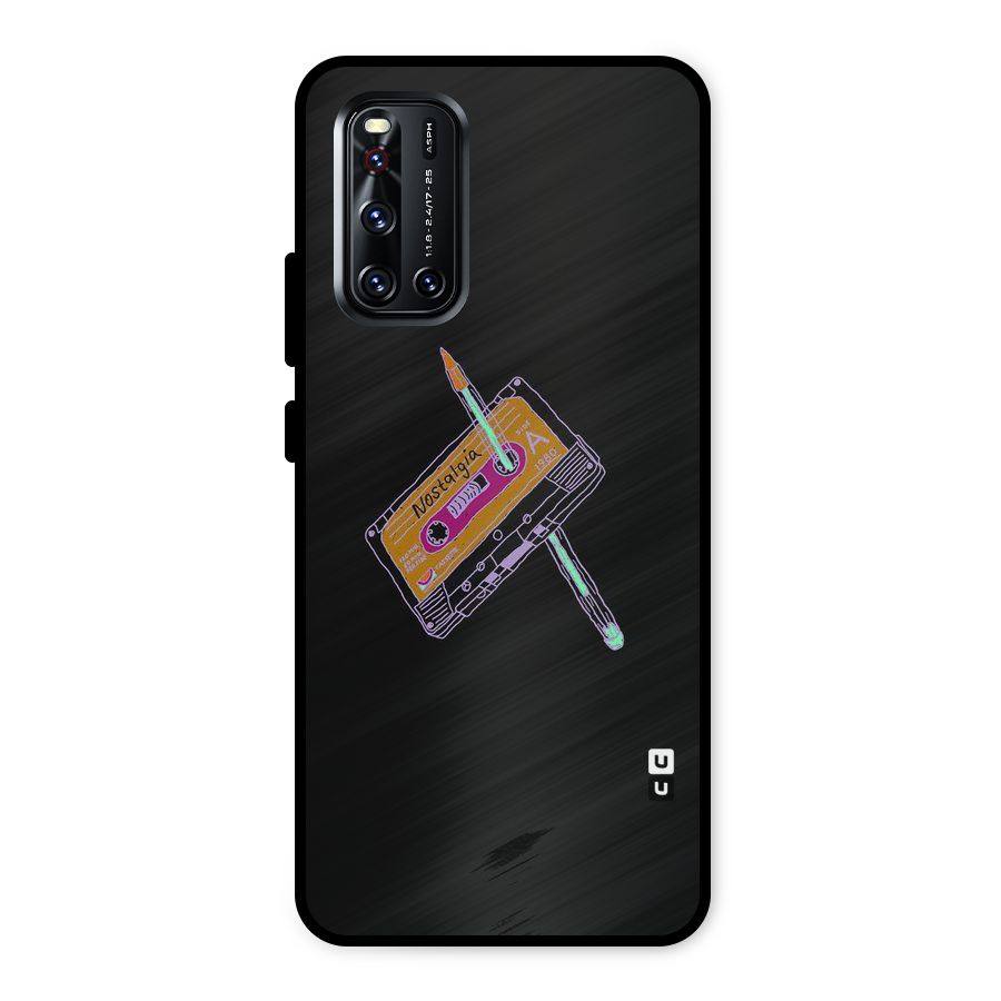 Casette Nostalgia Metal Back Case for Vivo V19